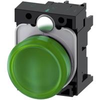 Siemens 3SU1102-6AA40-1AA0 - Indicatielamp, 22 mm, rond, kunststof, groen, lens - thumbnail