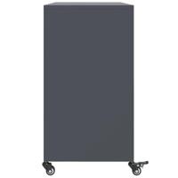 Dressoir 100,5x39x72 cm staal antracietkleurig - thumbnail