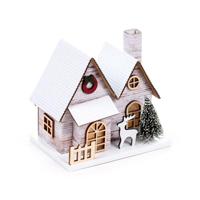 Zilverberk Dubbel Front Kerstmis Huis LED Decoratie - thumbnail