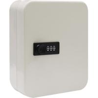 Sleutelkast met combinatieslot, voor 30 sleutels, wit - thumbnail