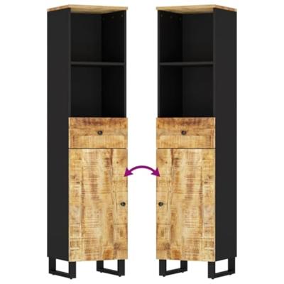 3-delige Badkamermeubelset massief mangohout