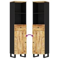 3-delige Badkamermeubelset massief mangohout - thumbnail