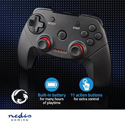 Nedis Gamepad Draadloos PC Aantal knoppen: 11 Zwart