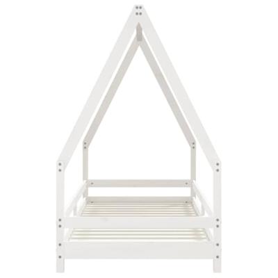 Kinderbedframe 90x200 cm massief grenenhout wit