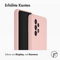Accezz Liquid Silicone voor Samsung Galaxy A53 Telefoonhoesje Roze - thumbnail