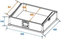 Omnitronic MCBL-19, 8HE Flightcase (l x b x h) 455 x 545 x 240 mm - thumbnail