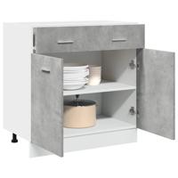 Onderkast met lade Lyon 80x46x81,5 cm bewerkt hout betongrijs - thumbnail