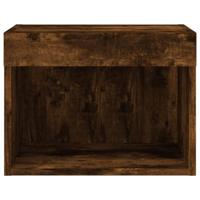 Nachtkastje met LED's wandgemonteerd gerookt eikenkleurig - thumbnail