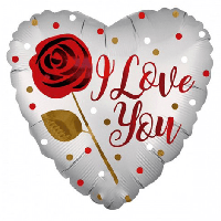 Folieballon I love you roses - thumbnail