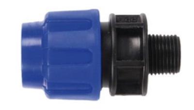 Kirchhoff PP overgangsstuk, 20 mm x 1/2"ET, klemkoppeling voor HDPE - 984842117