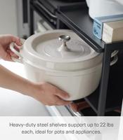 Yamazaki Keukenkast Organizer - 3 niveaus - Tower - Zwart - thumbnail