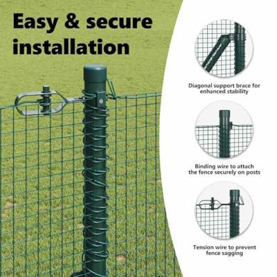 VidaXL Afrasteringspaal groen 25 x 1 m (16 x 16 mm gaas) staal