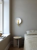 Wandlamp rond metaal goud wit G9 Furiko rond - thumbnail