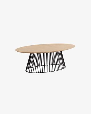 Kave Home Salontafel Leska 120 x 65cm - Naturel - Rond