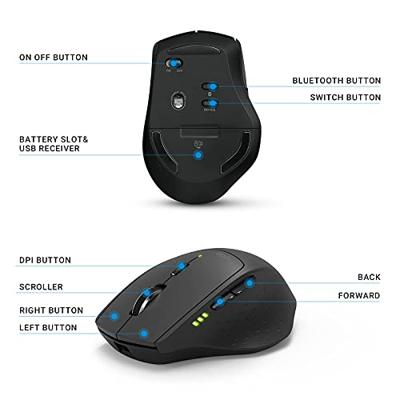 Rapoo muis mm tri-mod zwart mt550