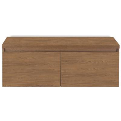 Frozen Badmeubelset 120 cm - Greeplijst in Kleur - Inclusief Wastafelbovenblad Honey