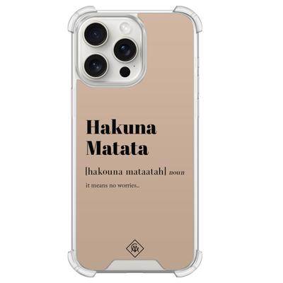 iPhone 15 Pro Max shockproof hoesje - Hakuna matata
