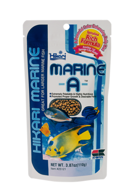 Hikari Marine A Zeewaterdieet 110g - Premium Voer voor Grote Vissen, Rijk aan Omega 3 & Spirulina