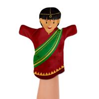 Achoka Handpoppen culturen, 7st. - thumbnail