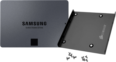 Samsung 870 QVO 2TB + Corsair SSD Mounting Bracket