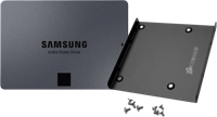 Samsung 870 QVO 2TB + Corsair SSD Mounting Bracket - thumbnail