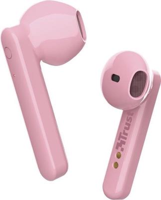 Trust Mobile Primo Touch Draadloze Bluetooth Oordopjes Wireless Earphones, 10 Uur Speeltijd in Totaal, Ingebouwde Microfoon, TWS, voor PC, Laptop, Smartphone, Tablet - Roze
