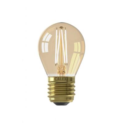 CALEX - LED Lamp - Kogellamp P45 - E27 Fitting - Dimbaar - 3.5W - Warm Wit 2100K - Goud