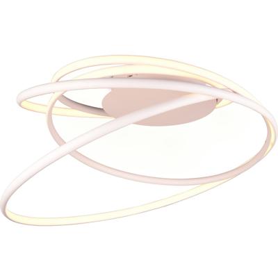 LED Plafondlamp - Trio Select Nala - 1 Lichtpunt van 57 Watt - Dimbaar - Aanpasbare Lichtkleur - IP20 - Mat Wit - Metaal