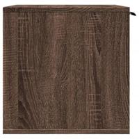 Kattenbakkast 60x40x40 cm bewerkt hout bruin eikenkleurig - thumbnail