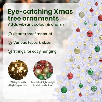 Kunstkerstboom met 150 LED Wit 150 cm PVC en staal