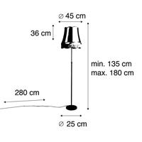 QAZQA Vloerlamp brons met Granny kap crème 45 cm verstelbaar - Parte - thumbnail