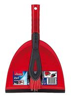 Bezem met Stoffer en Blik Schoonmaakset Vileda Rood Plastic - thumbnail