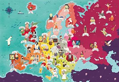 Clementoni legpuzzel Exploring Maps: Beroemdheden 250 stukjes
