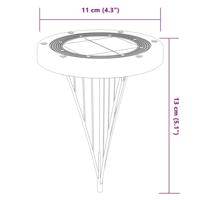 VidaXL Grondlampen 4 st solar met grondpennen warmwit - thumbnail
