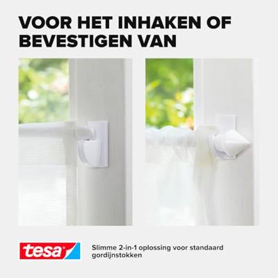 tesa POWERSTRIPS® Vario gordijnhaak Bruin Inhoud: 4 stuk(s) tesa POWERSTRIPS® Vario gordijnhaak Bruin Inhoud: 4 stuk(s)