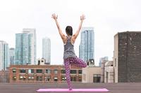Yogamat - antislip - 173x58 - roze - thumbnail