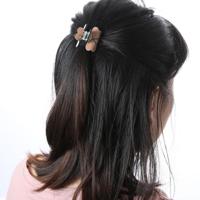 Mode vrouwen haar klauw elegante mini eenvoudige kleurrijke Bun haaraccessoires (koffie) - thumbnail