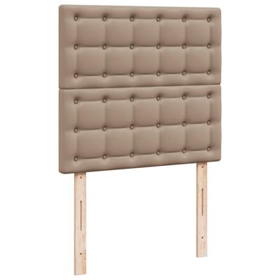 Boxspring met matras kunstleer cappuccinokleurig 180x200 cm - thumbnail