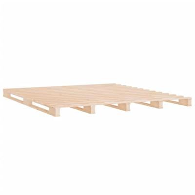 Palletbed massief grenenhout zwart 120x190 cm