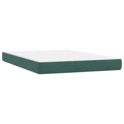 Boxspring met matras fluweel donkergroen 160x220 cm