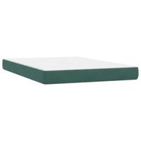 Boxspring met matras fluweel donkergroen 160x220 cm - thumbnail