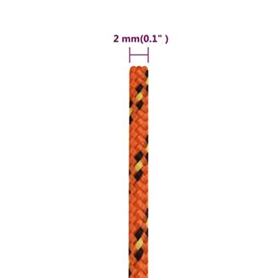 Boottouw 2 mm 25 m polypropyleen oranje - thumbnail