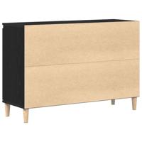 Dressoir met lade Zwart 101 x 35 x 60 cm Bewerkt hout - thumbnail