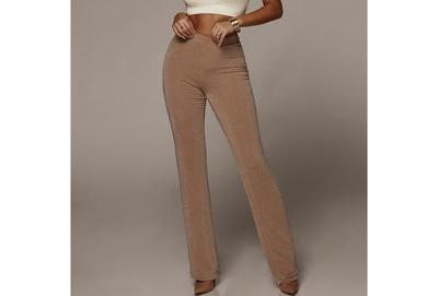 54% korting - Glitter flared broek