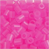 NABBI Strijkkralen, afm 5x5 mm, gatgrootte 2,5 mm, medium, roze neon (32257), 6000 stuk/ 1 doos - thumbnail