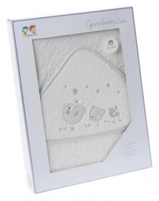 Gamberritos badcape Vogeltjes 100 x 100 cm katoen