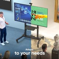 ONKRON TS1991E-B Mobiele gemotoriseerde standaard voor tv's of interactieve panelen van 50“-100”, max. 130 kg, zwart - thumbnail