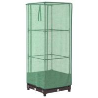 VidaXL Plantenbak verhoogd met kashoes 40x40x123 cm rattanlook - thumbnail