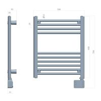 Adler AD 7823 Elektrische badkamerverwarming LED wit - thumbnail