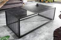 Design salontafel ARCHITECTURE 100cm zwart marmer rookglas metaal - 43001 - thumbnail